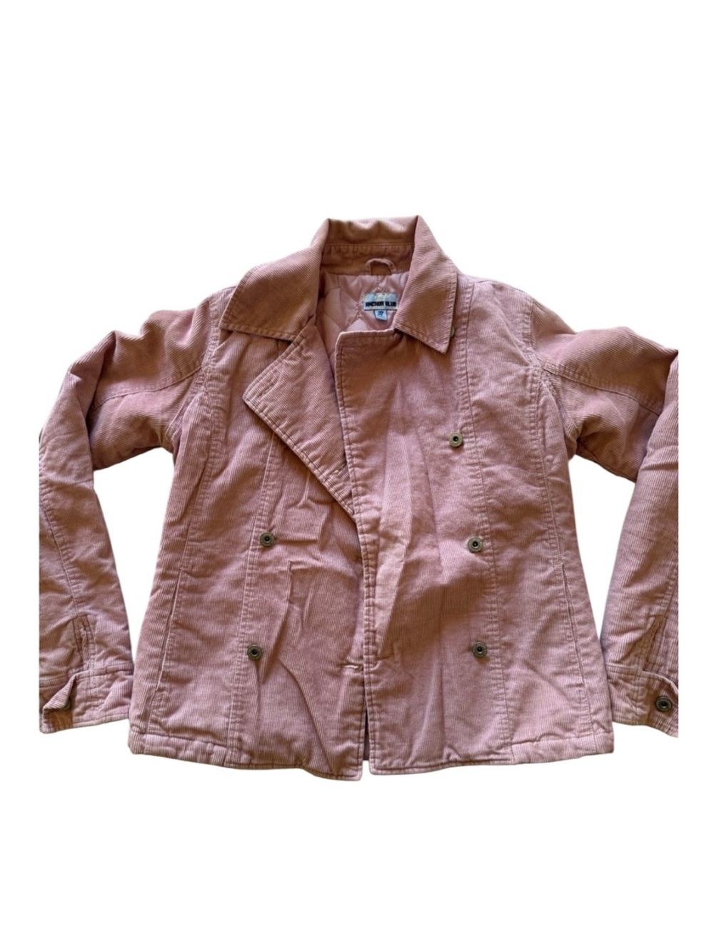 Anchor Blue Women's Pink Pea Coat
